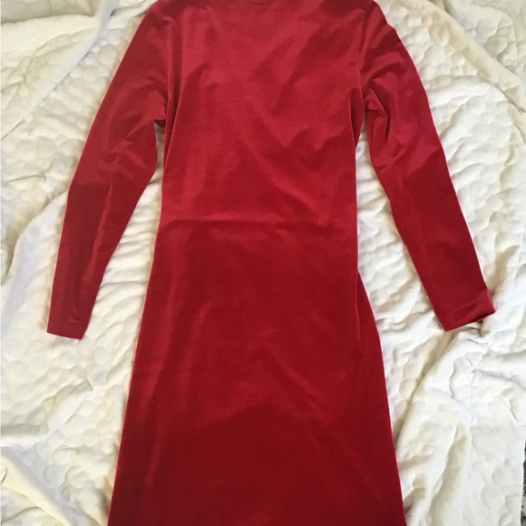 Lori M Collection, Red Velvet Dress, Size 10 - Picture 3 of 9